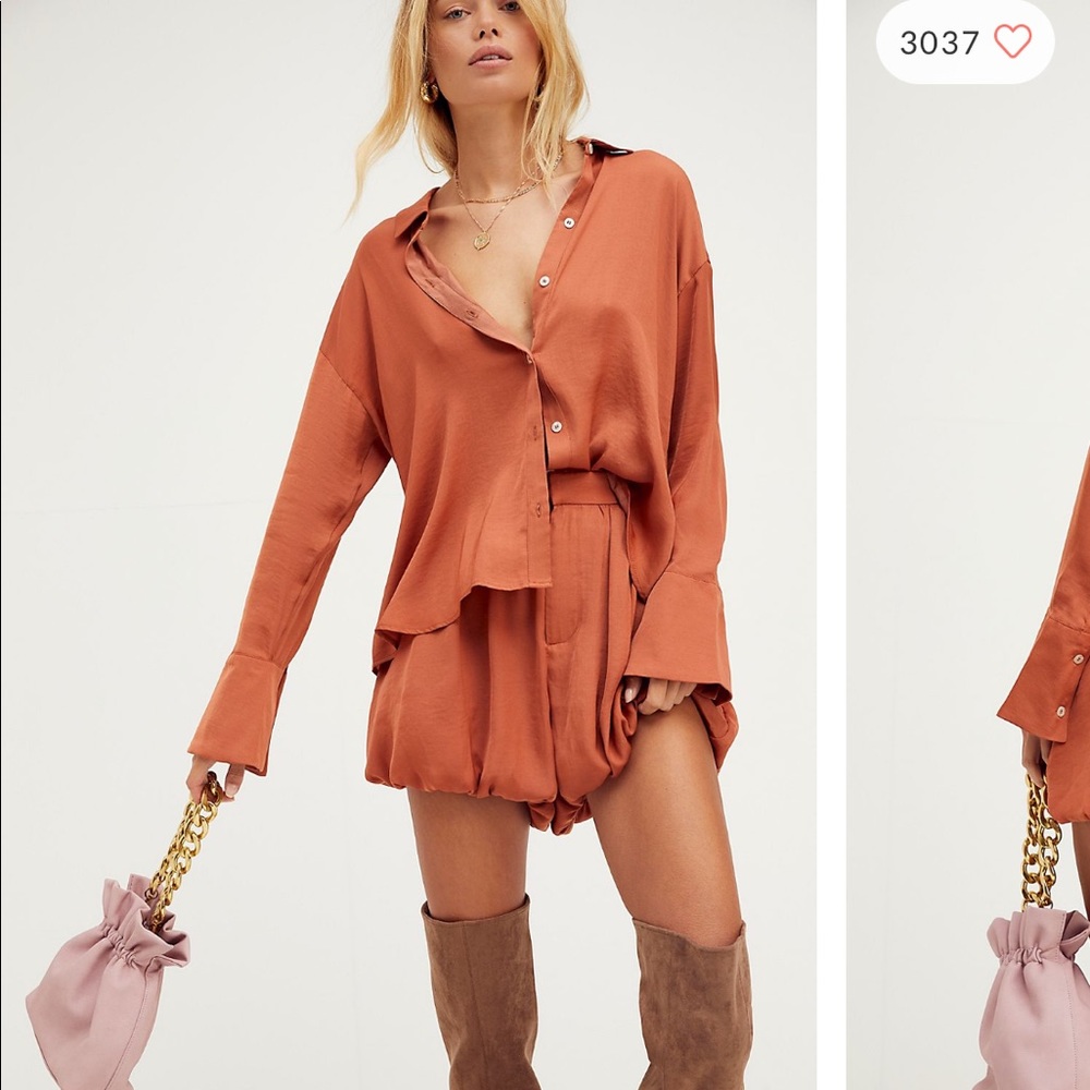 Free People Celia set shirt/top
